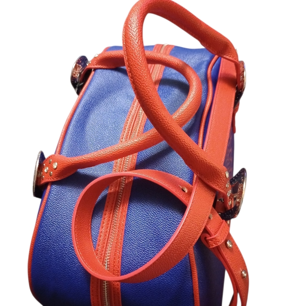 Von Dutch Original Red and Blue Rhinestones DuffleBag, NWT Hard To Find! - Picture 11 of 12